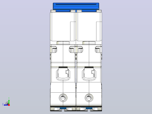 NXB-63T 2P小型断路器三维模型202404右视缩略图