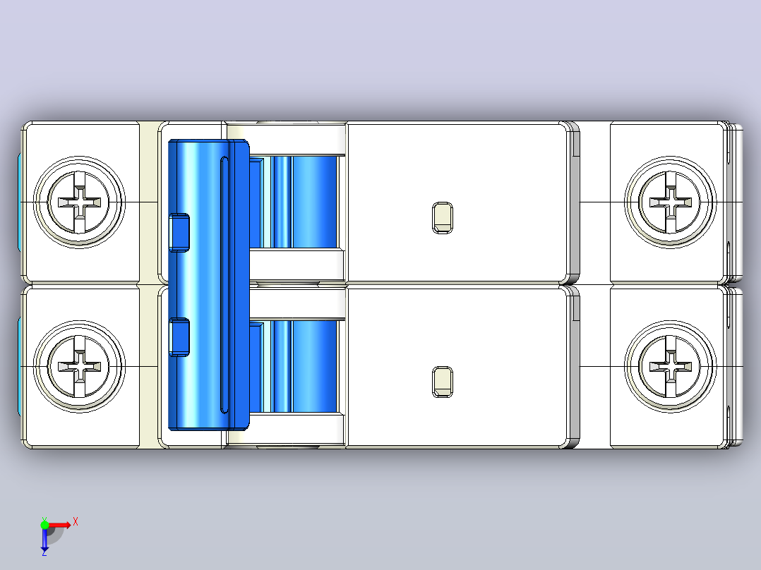 NXB-63T 2P小型断路器三维模型202404俯视图