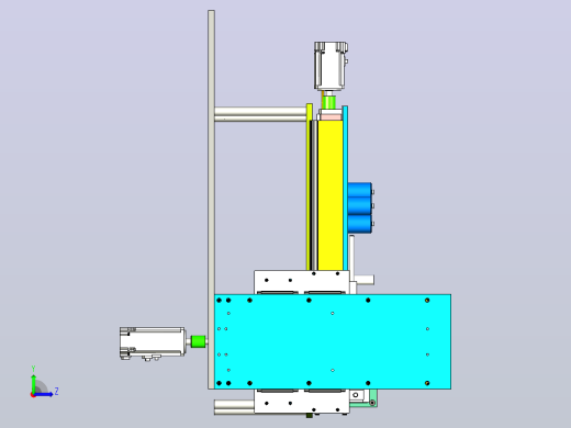 2轴贴标签机构3D模型左视缩略图