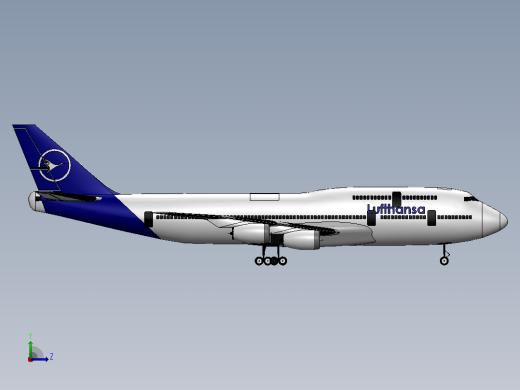 波音 747-400客机左视缩略图