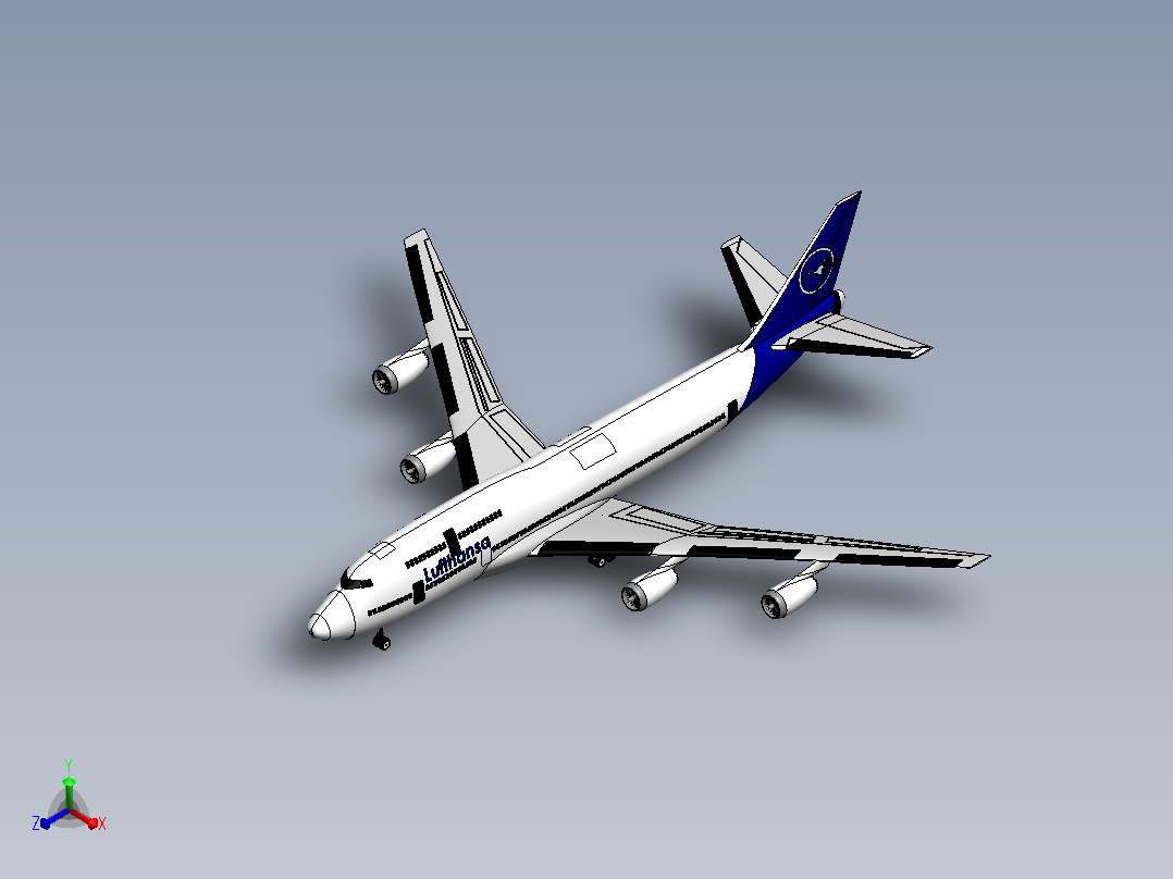 波音 747-400客机正等轴测图