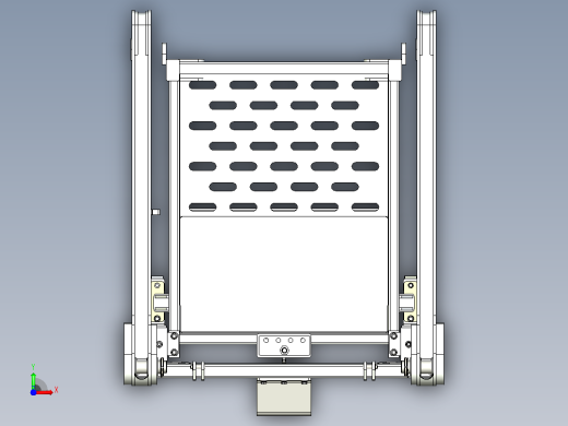 31吨国六桥梁检测车工作桁架前视缩略图