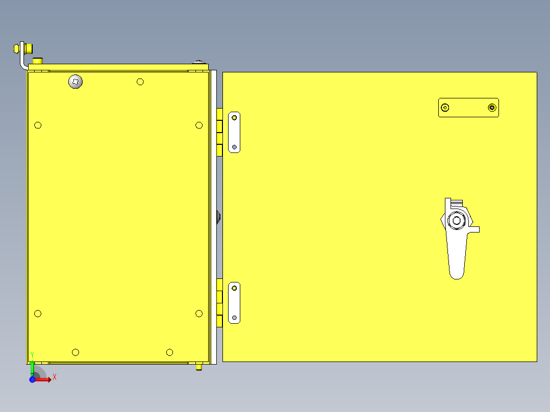 滑动部位保护罩机构前视图