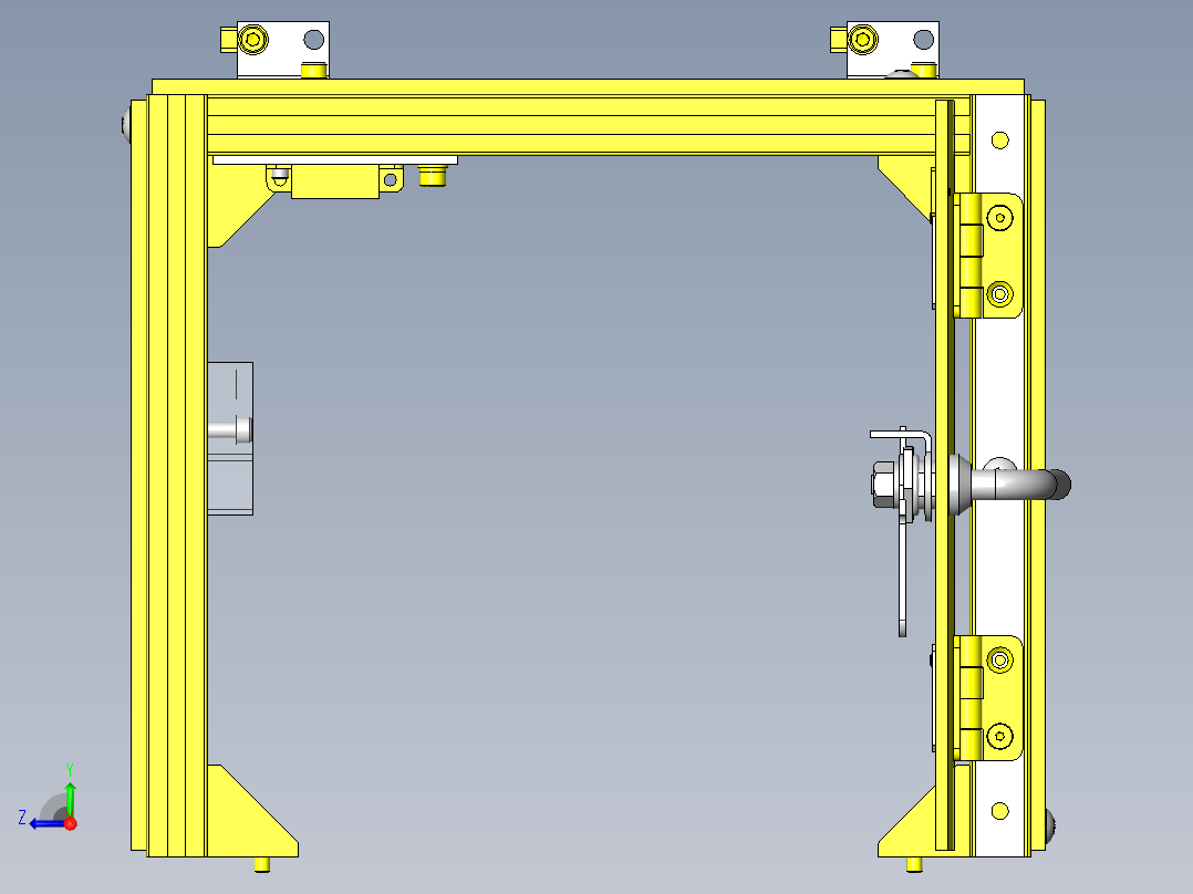 滑动部位保护罩机构右视图