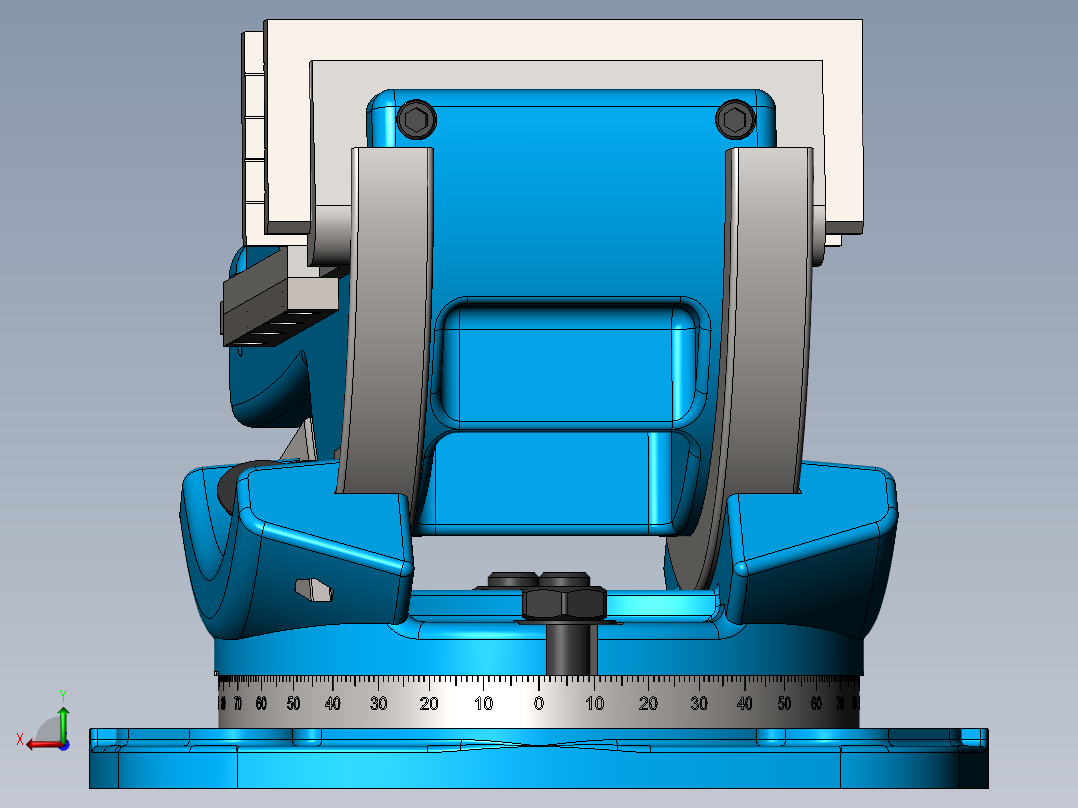 vices老虎钳台钳3D数模图纸 Solidworks设计 附STEP后视图