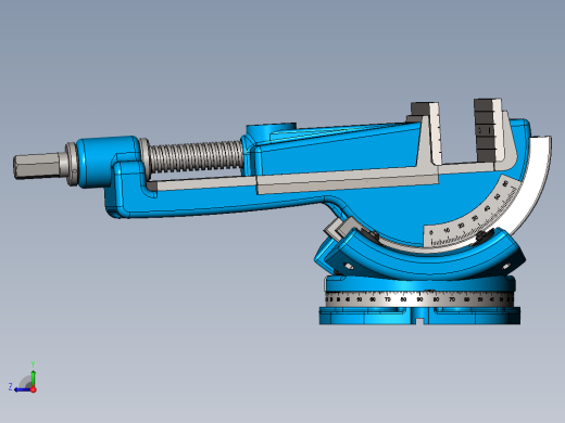 vices老虎钳台钳3D数模图纸 Solidworks设计 附STEP右视缩略图