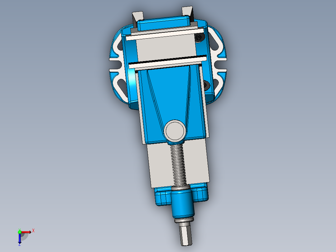 vices老虎钳台钳3D数模图纸 Solidworks设计 附STEP俯视图