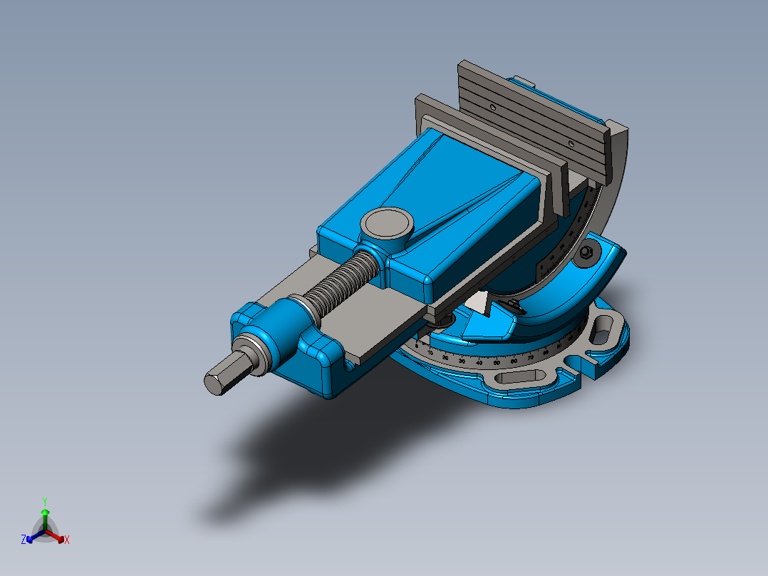 vices老虎钳台钳3D数模图纸 Solidworks设计 附STEP正等轴测图