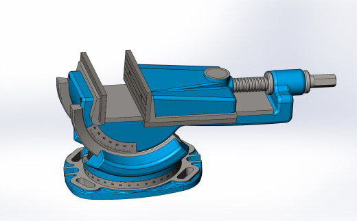 vices老虎钳台钳3D数模图纸 Solidworks设计 附STEP缩略图
