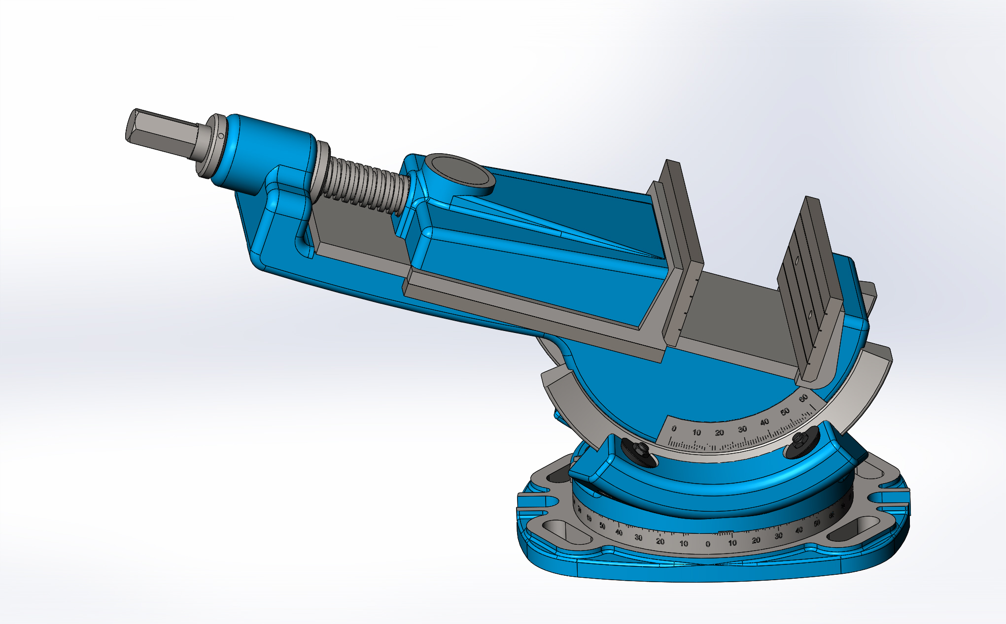 vices老虎钳台钳3D数模图纸 Solidworks设计 附STEP