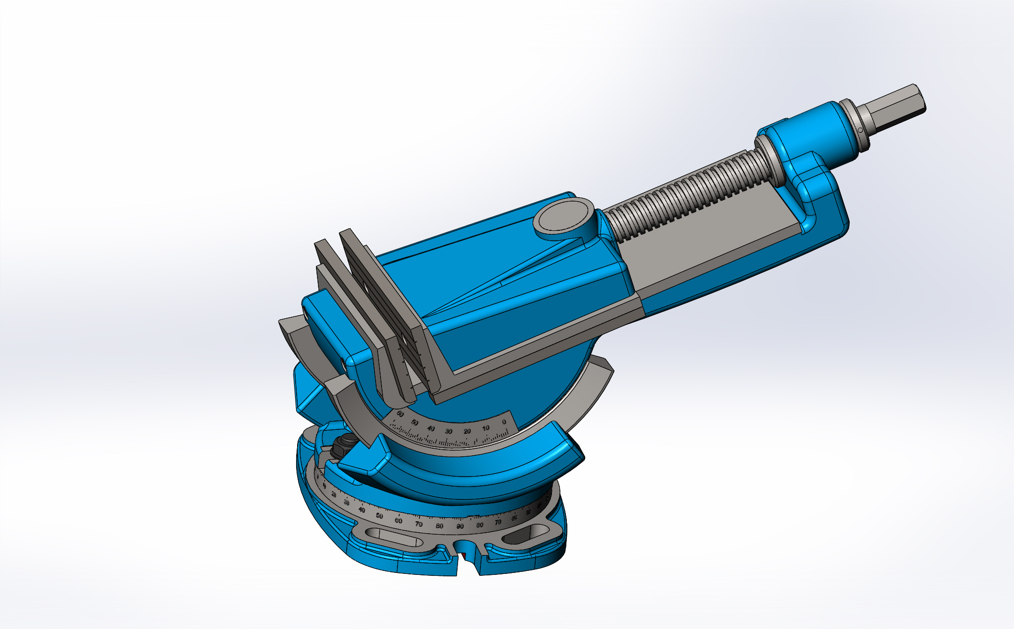 vices老虎钳台钳3D数模图纸 Solidworks设计 附STEP