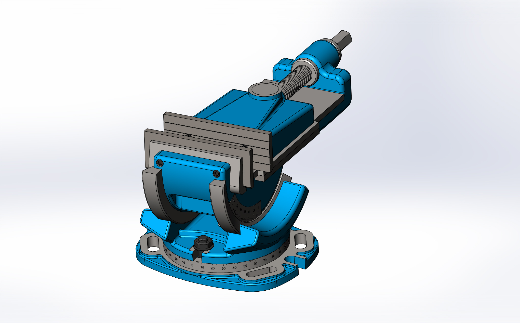 vices老虎钳台钳3D数模图纸 Solidworks设计 附STEP