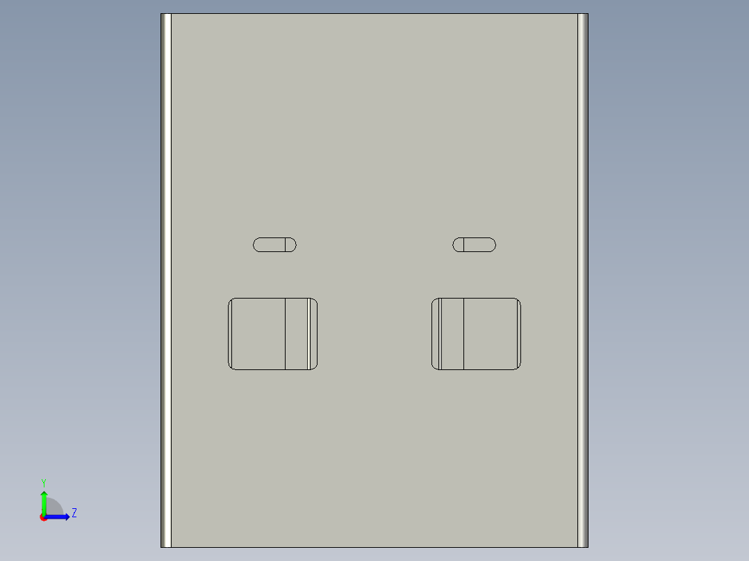 proe USB头3D模型左视图