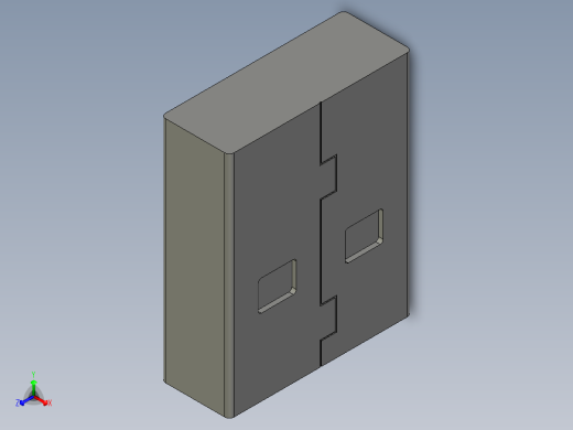 proe USB头3D模型正等轴测缩略图