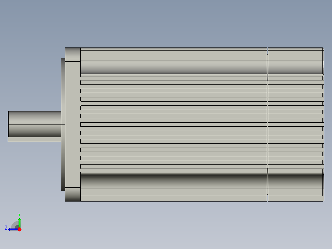 步科伺服电机右视图