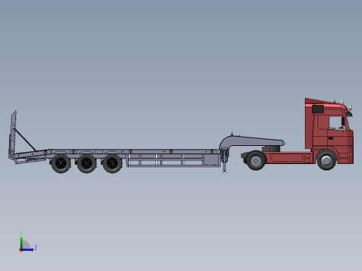 平板拖挂车左视缩略图