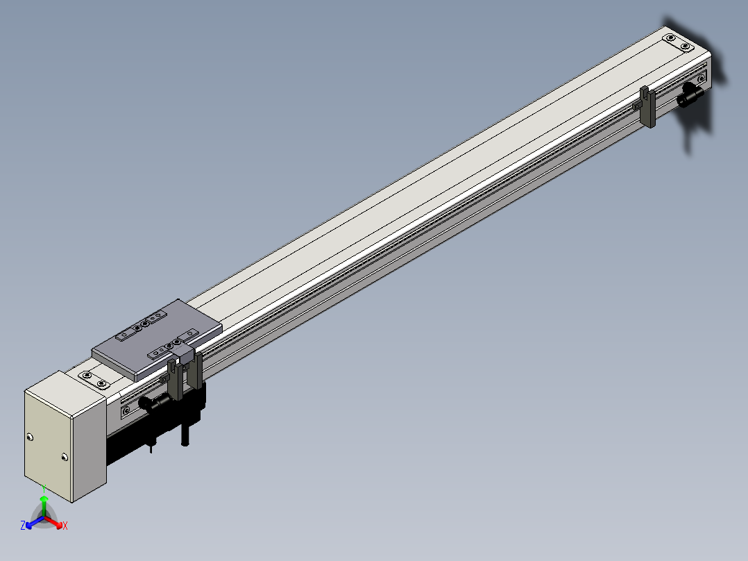 Toyo东佑达直线模组-ECH6-600-BM+煞車-M5正等轴测图