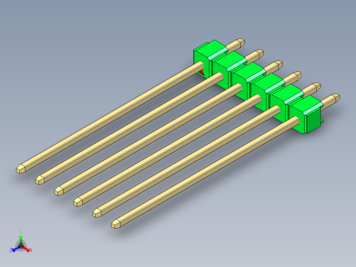 彩色公头100mil（2.54mm）系列-DS1021_green_1x06p_100mil_Type43_rev1.0