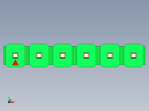 彩色公头100mil（2.54mm）系列-DS1021_green_1x06p_100mil_Type43_rev1.0前视缩略图