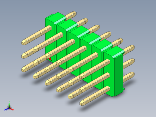 彩色公头100mil（2.54mm）系列-DS1021_green_3x06p_100mil_Type1_rev1.0
