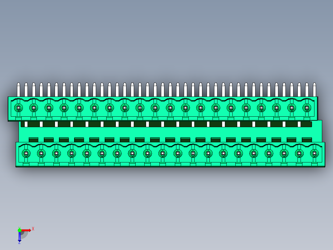 DEGSON 2EDG 系列 5.0mm 可插拔接线端子组-2EDGRTC-5.0-40P-14-00AH俯视图