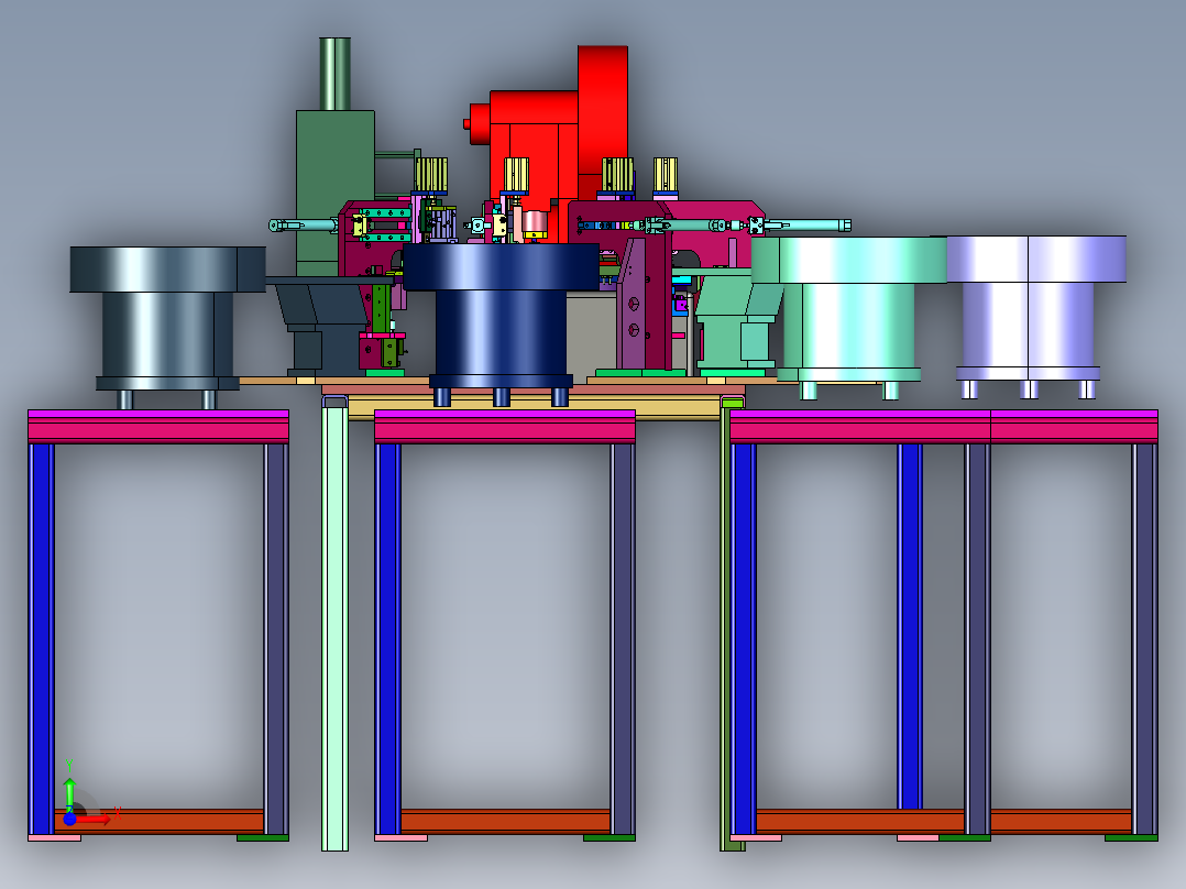 插座铜头组装压机前视图
