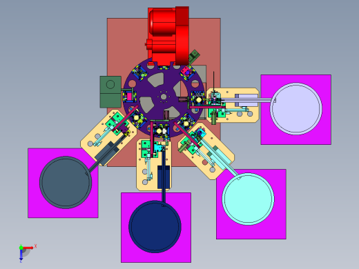 插座铜头组装压机俯视缩略图
