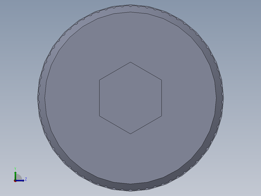内六角螺螺栓-SB 0.375-16 x 1.75.SLDPRT左视图