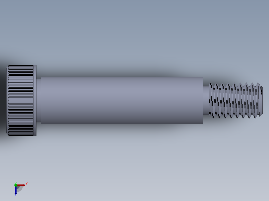内六角螺螺栓-SB 0.375-16 x 1.75.SLDPRT俯视图