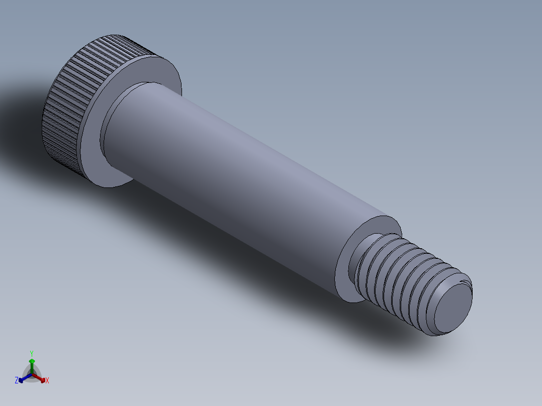 内六角螺螺栓-SB 0.375-16 x 1.75.SLDPRT正等轴测图