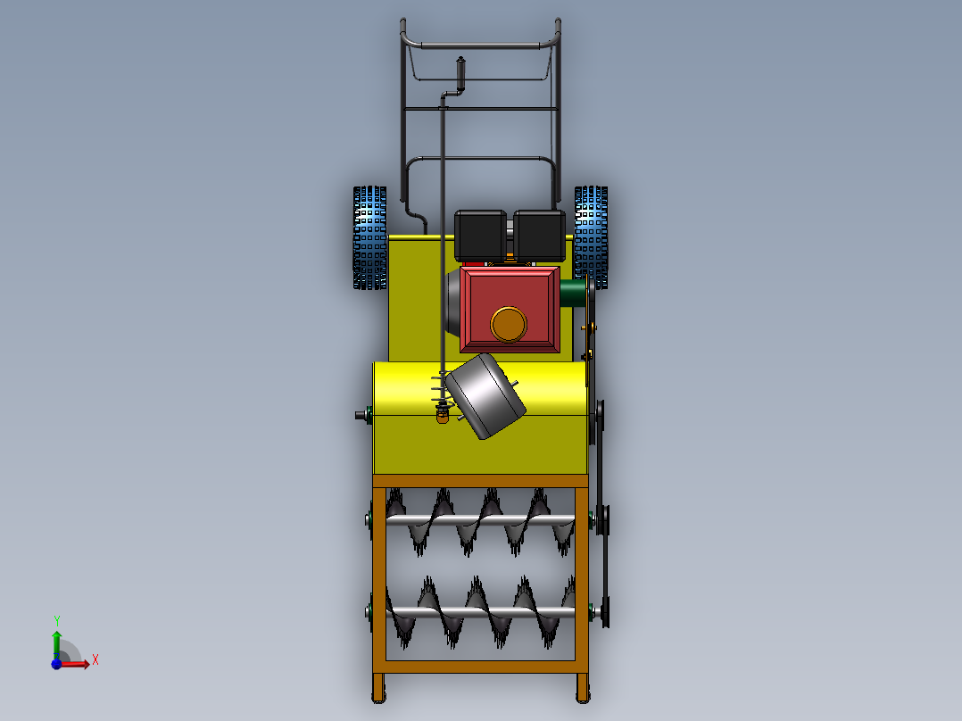 小型路面除冰装置SW三维图前视图