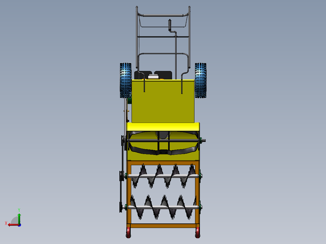 小型路面除冰装置SW三维图后视图