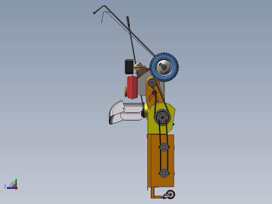 小型路面除冰装置SW三维图右视图