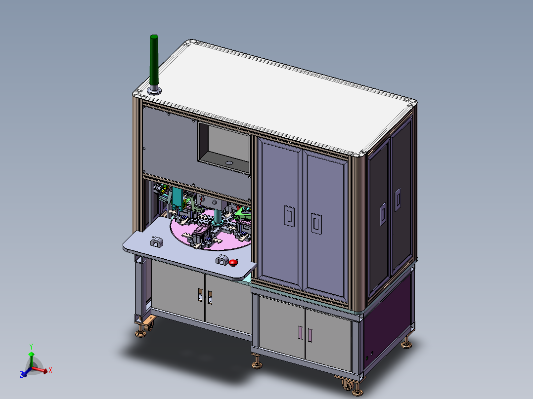 全自动苹果6手机贴膜机3D模型 非标自动化设备3D图纸3D模型