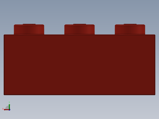 乐高套装 4421基本积木-300221 Bright Red Brick 2 x 3.SLDPRT后视缩略图