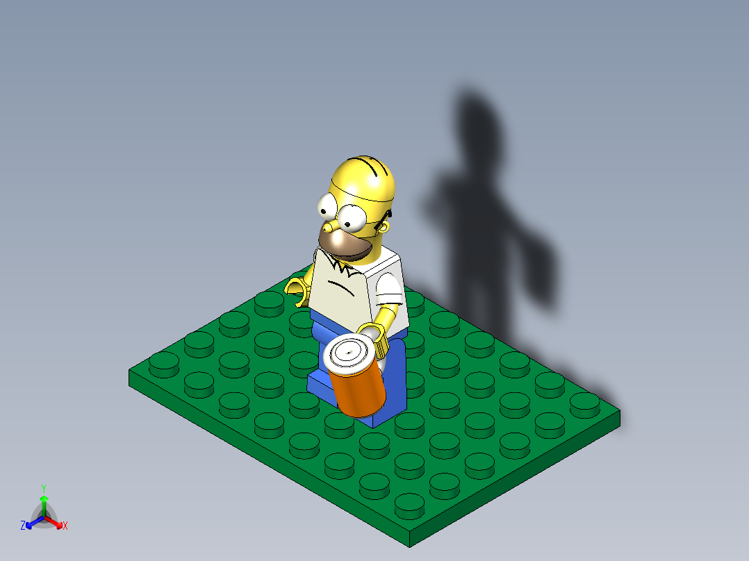 乐高荷马正等轴测图