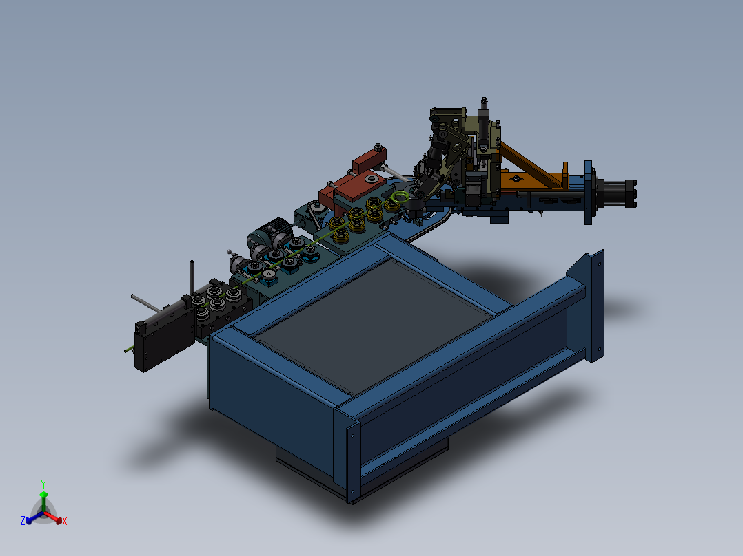 全自动弯环机3D图 非标自动化设备3D图纸3D模型