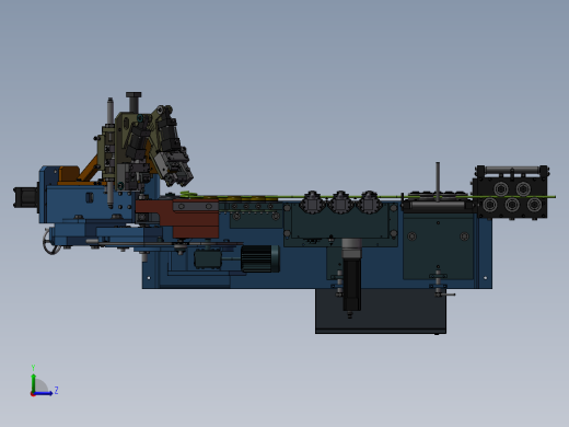 全自动弯环机3D图 非标自动化设备3D图纸3D模型左视缩略图