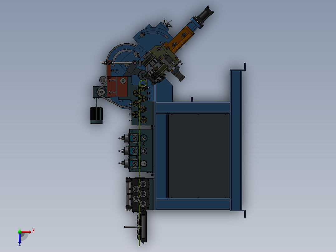 全自动弯环机3D图 非标自动化设备3D图纸3D模型俯视图