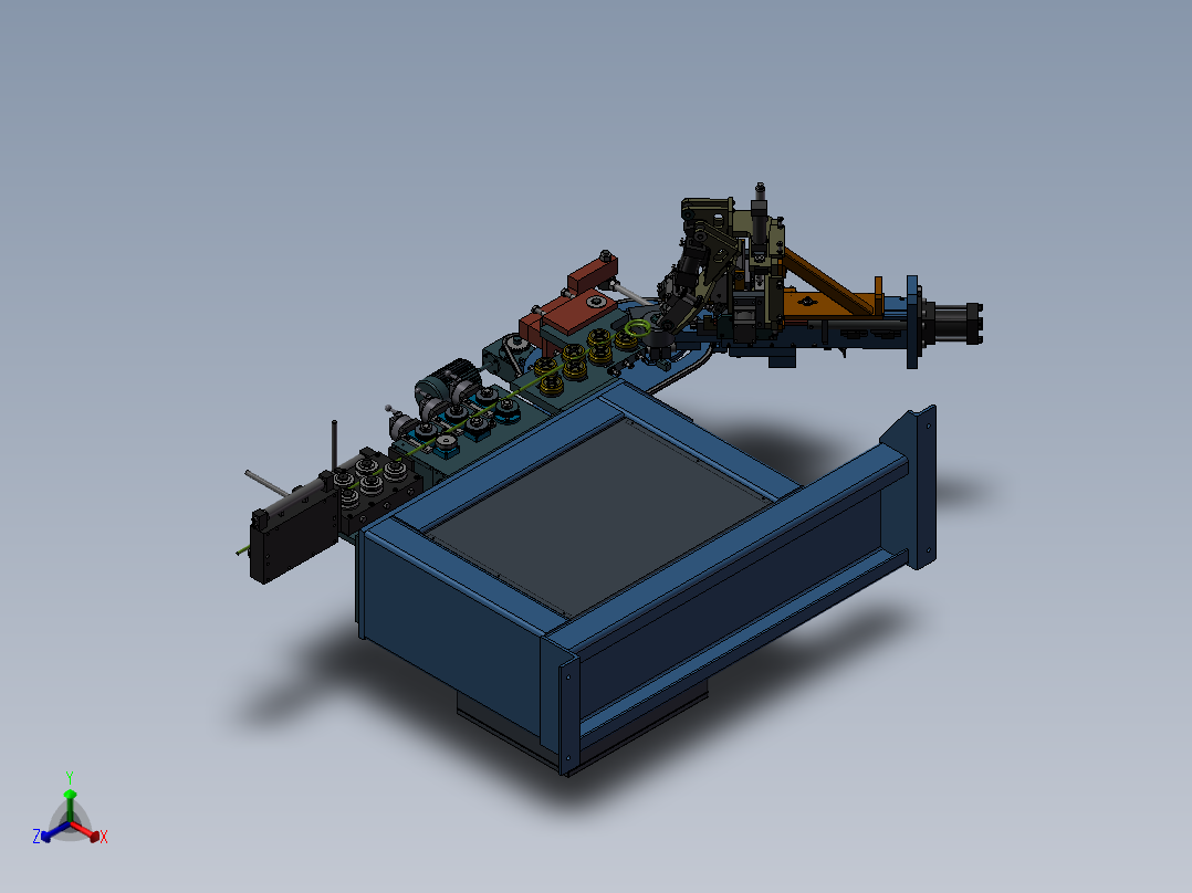 全自动弯环机3D图 非标自动化设备3D图纸3D模型正等轴测图
