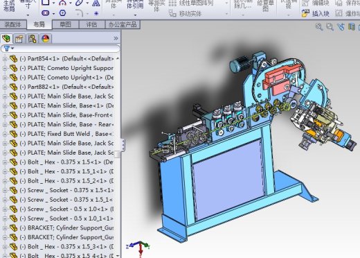 全自动弯环机3D图 非标自动化设备3D图纸3D模型缩略图
