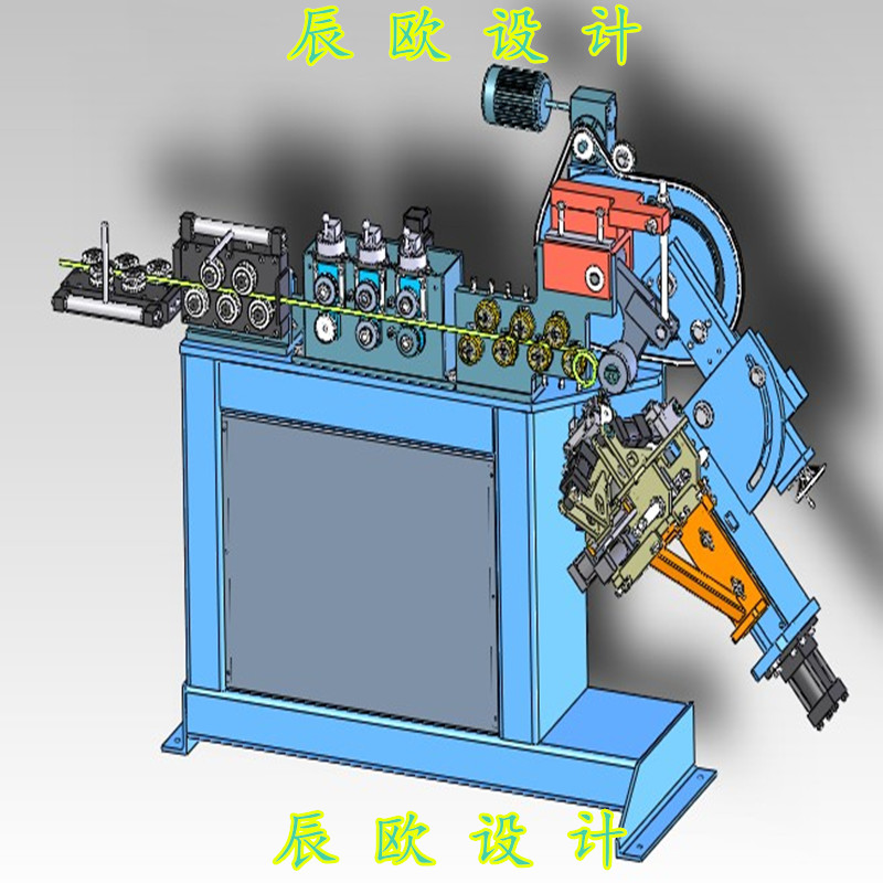 全自动弯环机3D图 非标自动化设备3D图纸3D模型