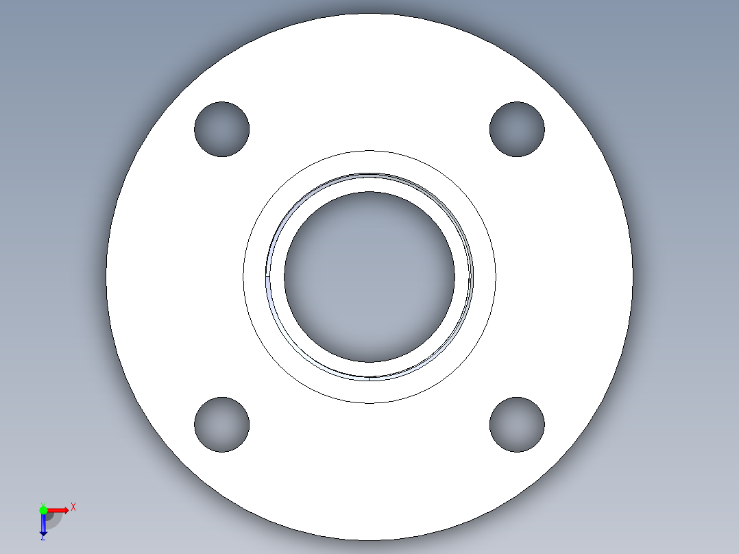CPVC管件24-Sch80_Flange One-Piece_FPT_9852-020_2in俯视图