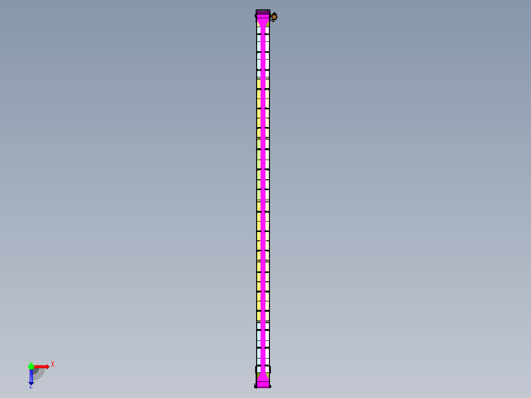 U型槽皮带输送机1446168===100俯视图