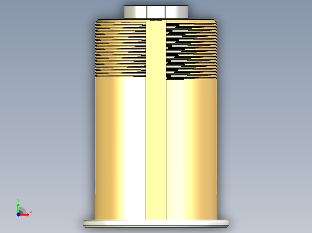 ILCO 7326带键插芯锁芯前视图