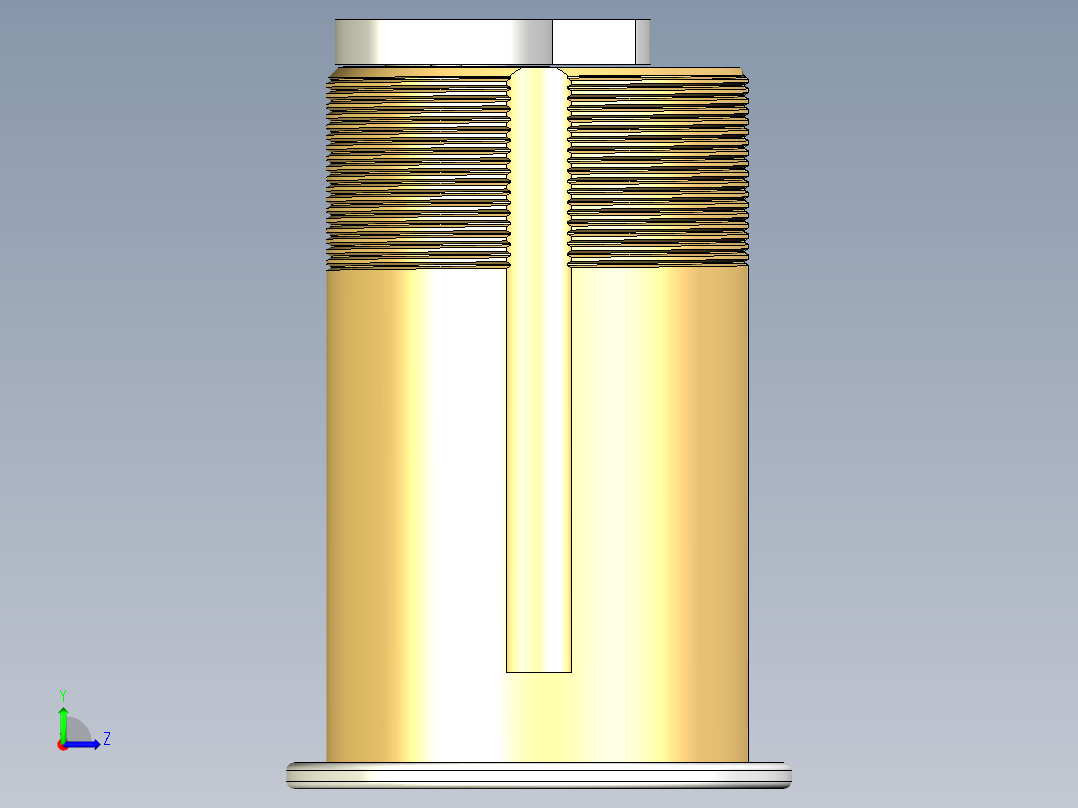 ILCO 7326带键插芯锁芯左视图