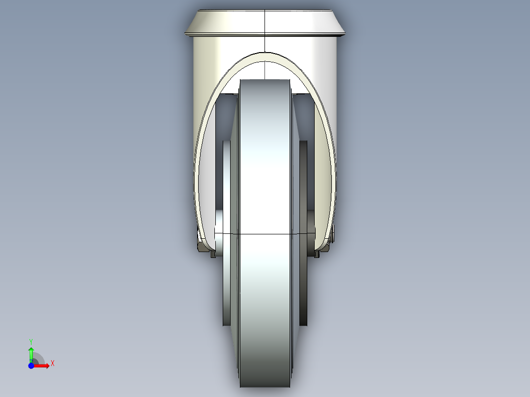 型材-KJN 515369 125MM WHEEL前视图