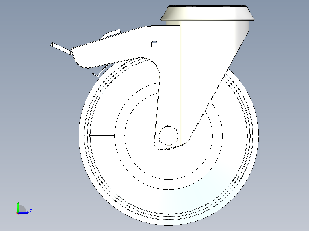 型材-KJN 515369 125MM WHEEL左视图