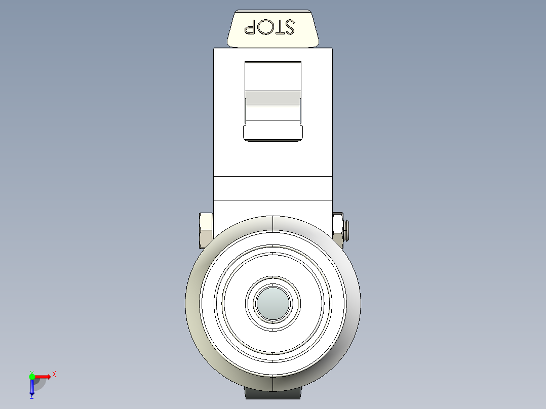 型材-KJN 515369 125MM WHEEL俯视图