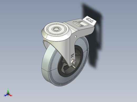型材-KJN 515369 125MM WHEEL正等轴测缩略图